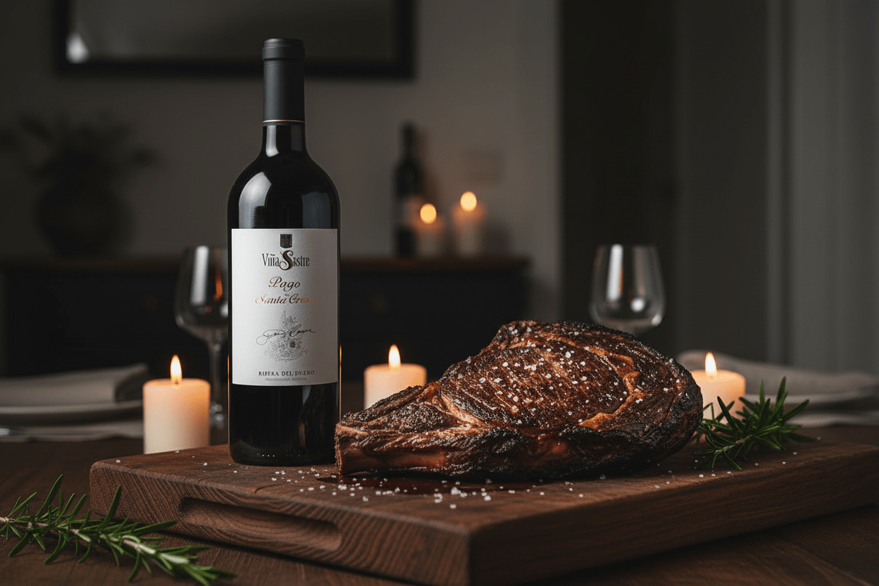 Vino Tinto Pago de Santa Cruz 750ml Viña Sastre D.O. Ribera del Duero - Vino de España - La Cava