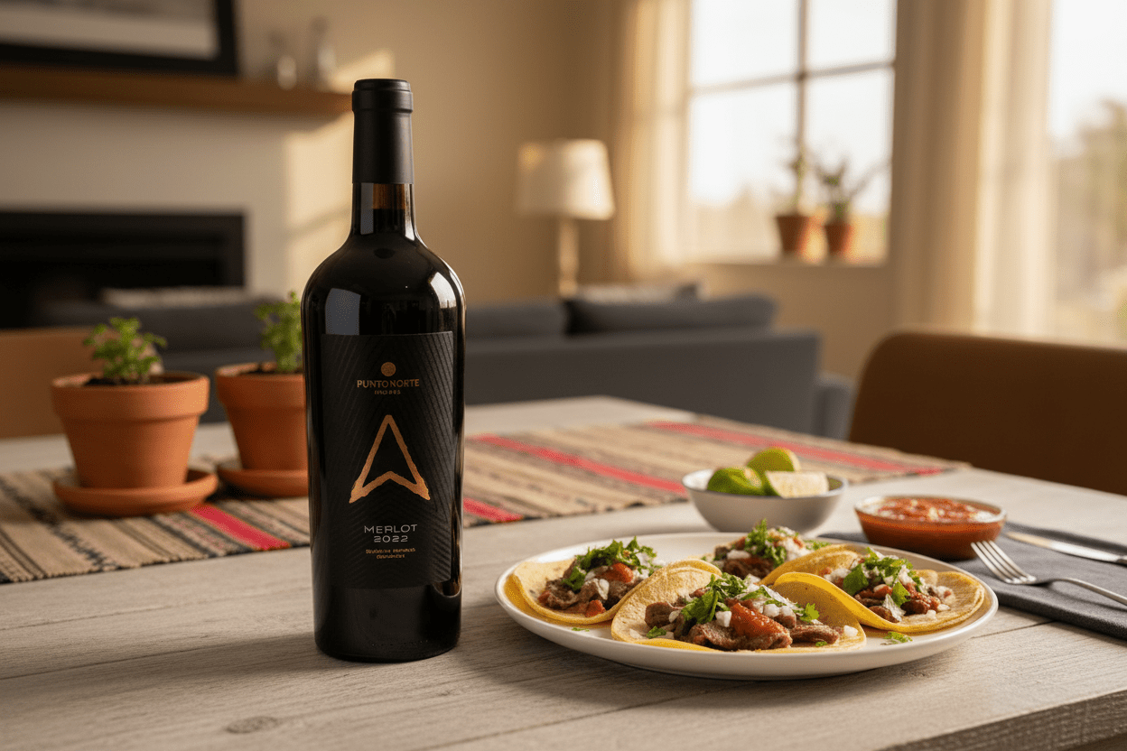 Vino Tinto Punto Norte Merlot 2022 Coahuila, México - Vino Mexicano - La Cava