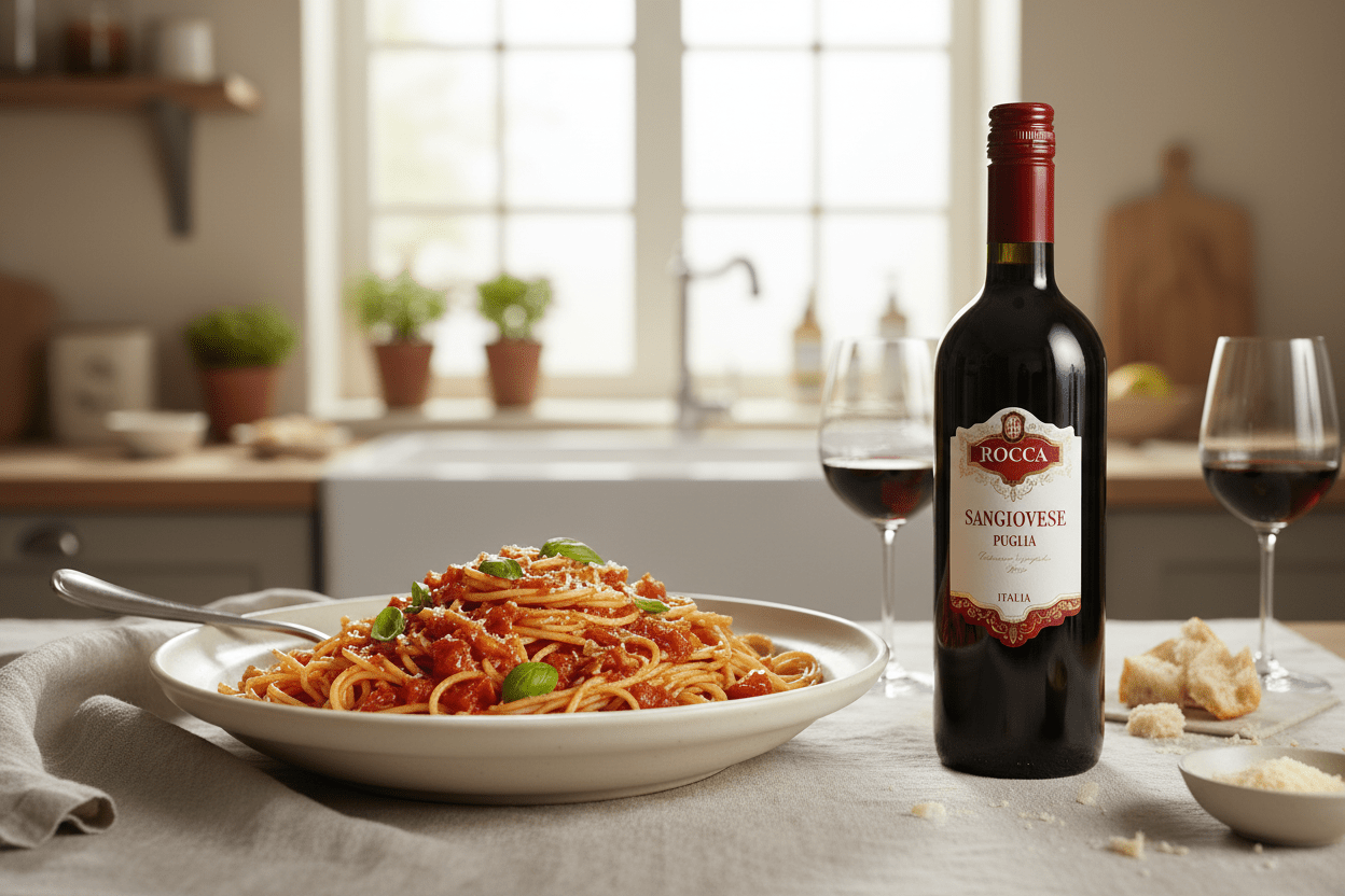 Vino Tinto Rocca Sangiovese Puglia - Vino de Italia - La Cava