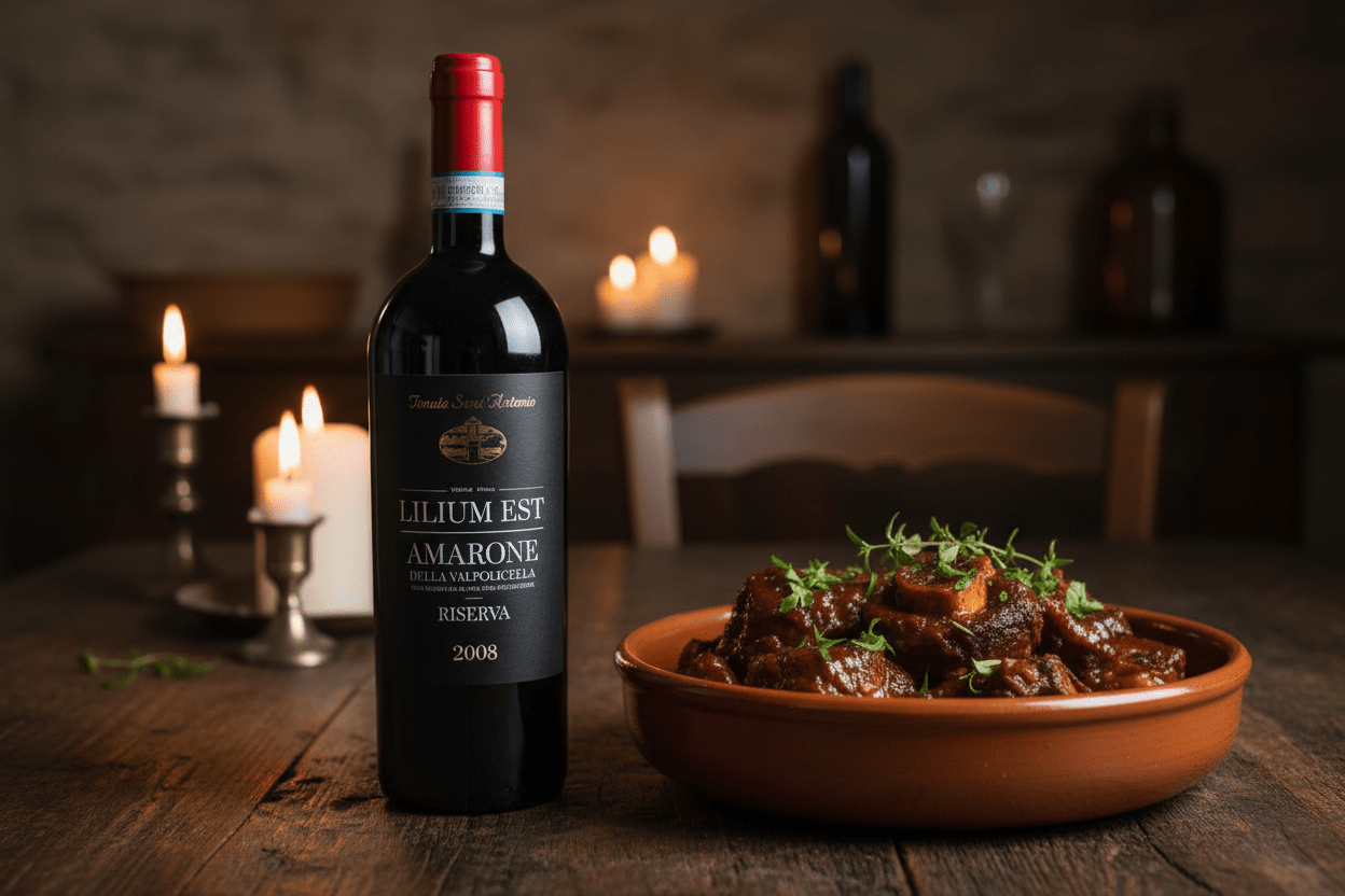 Vino Tinto Sant Antonio Amarone De La Valpolicella Riserva Lilium Est , Verona- Vino de Italia - La Cava