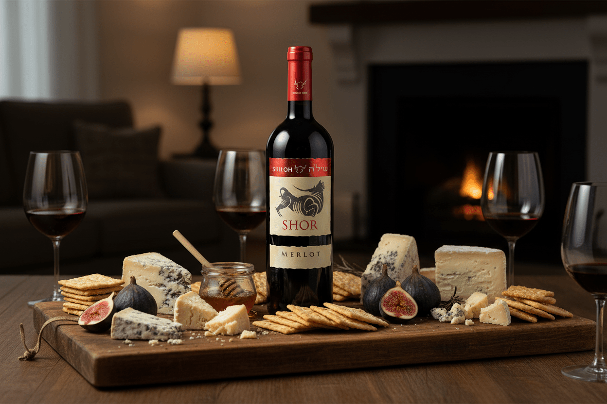 Vino Tinto Shiloh Shor Merlot 750ml | La Elegancia Aterciopelada de Judea | Tacto Sedoso, Notas de Ciruela Madura y Final Sofisticado - La Cava