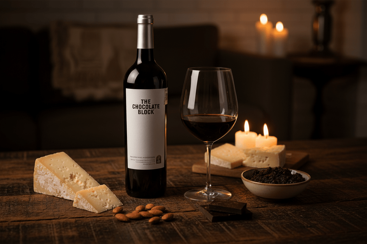 Vino Tinto Sudafricano The Chocolate Block de la bodega Boekenhoutskloof 750ml - Vino de Sudáfrica - La Cava