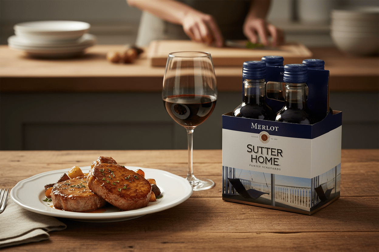 Vino Tinto Sutter Home Merlot pack 4 botellines de 187 ml - La Cava