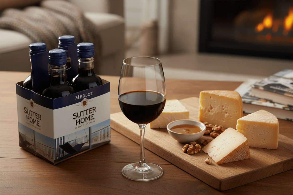 Vino Tinto Sutter Home Merlot pack 4 botellines de 187 ml - La Cava