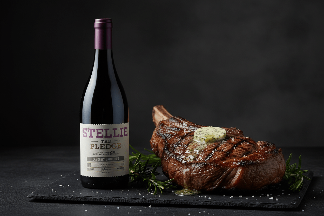 Vino Tinto The Pledge our Stellie Cabernet Sauvignon Stellenbosch - Vino de Sudáfrica - La Cava