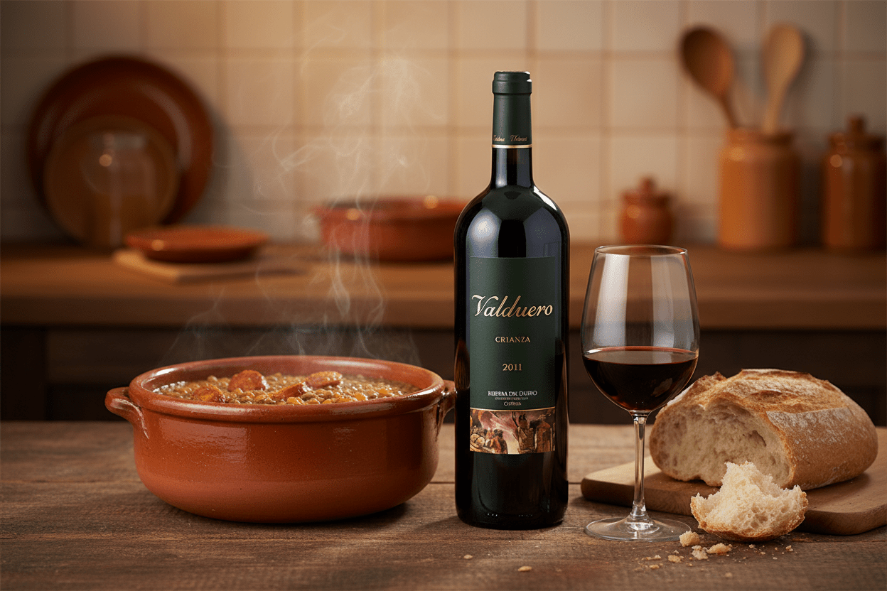 Vino Tinto Valduero Crianza Tempranillo 500ml 2011 - Vino de España - La Cava