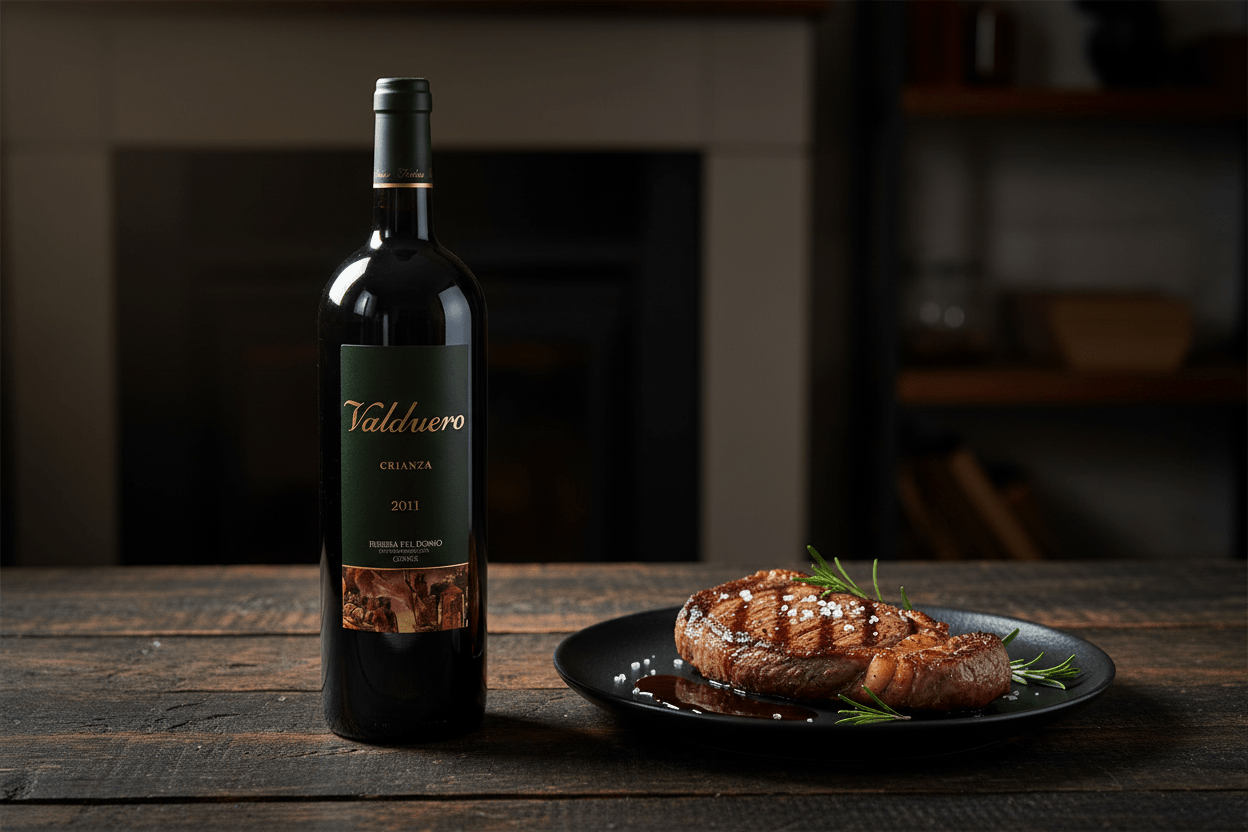Vino Tinto Valduero Crianza Tempranillo 500ml 2011 - Vino de España - La Cava