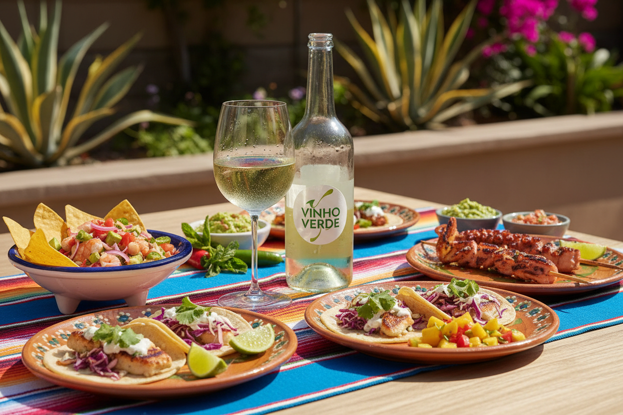 Vino Verde de Portugal con Comida Mexicana