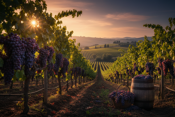 vinos-con-uvas-tipo-giro-en-un-viñedo